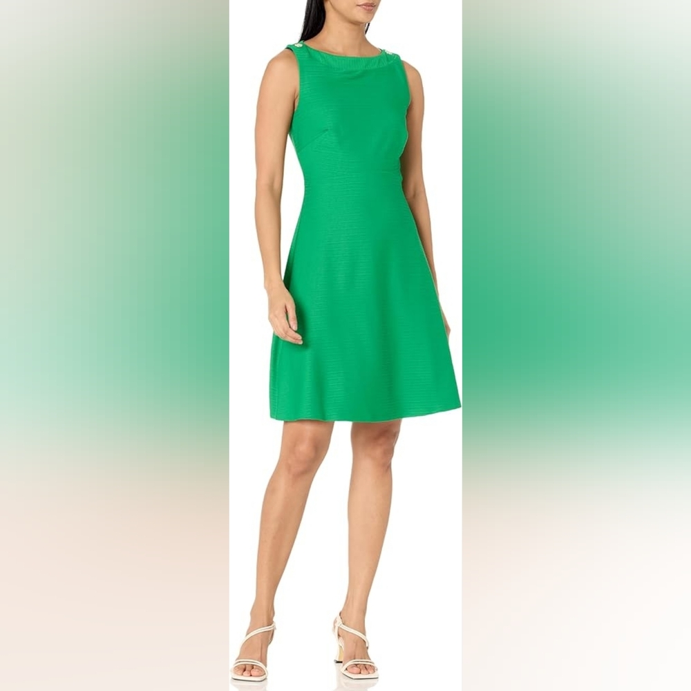 Tommy Hilfiger Sleeveless Green Midi Dress